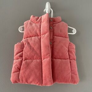 Ralph Lauren Coral Corduroy Puffer Vest